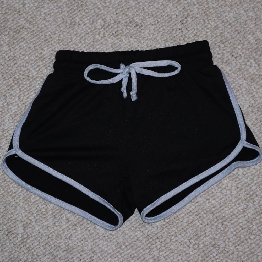 Black Self-Tie Dolphin Shorts